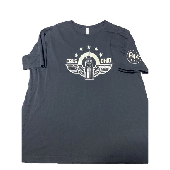 Columbus Ohio T Shirt XXXL Black Canvas 614 Day Cbus 3XL - Picture 1 of 9